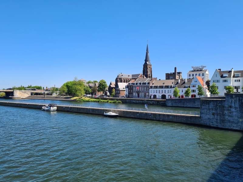 View of Wyck from the St. Servatius bridge in Maastricht
