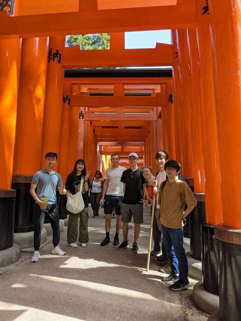 Visiting a shrine in Japan on a gap year abroad program