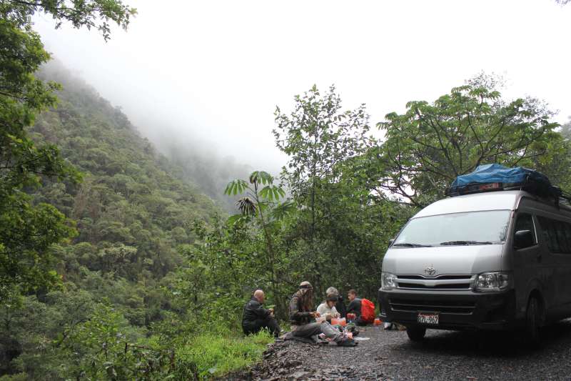 Volunteers having picnic
