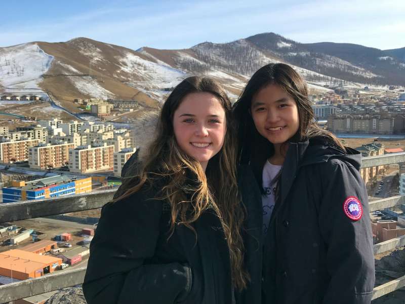 Volunteers enjoying their free time in Mongolia