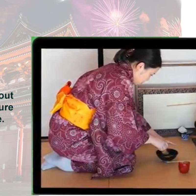 Sensei during a tea ceremony session