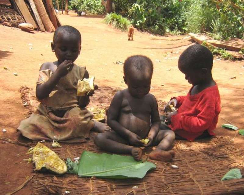 Volunteers work with needy and orphaned children in Uganda, Africa